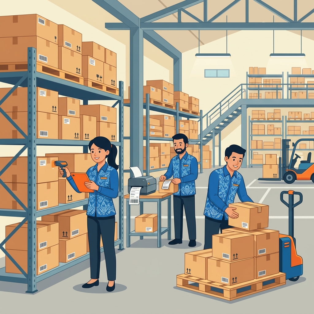 SI-BAPER Warehouse Illustration